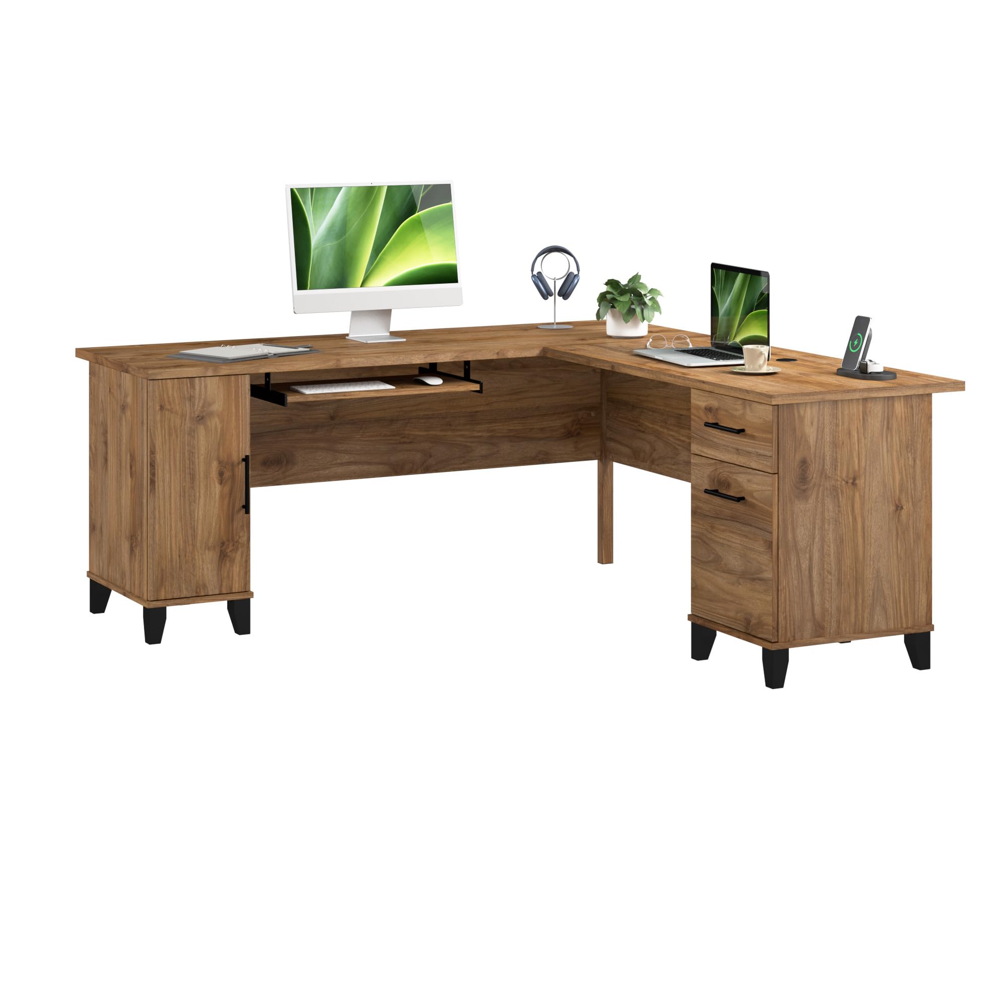 パソコンデスク ecosai Amazon.com: Bush Home 72-Inch L-Shaped Desk with Storage, Corner